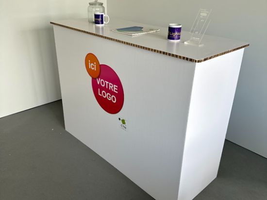 Comptoir d'Accueil en Carton Imprimé