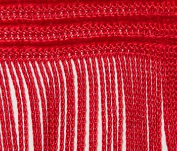 Koordgordijn Noodles Red 300cm  x  400cm B1