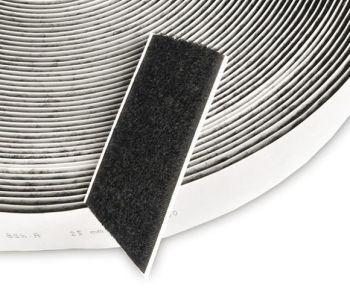 Velcro Hook Zwart 25mm x 25m