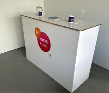 Comptoir d'Accueil en Carton Imprimé