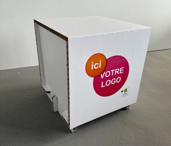 Lot de 2 Poufs en Carton Imprimés