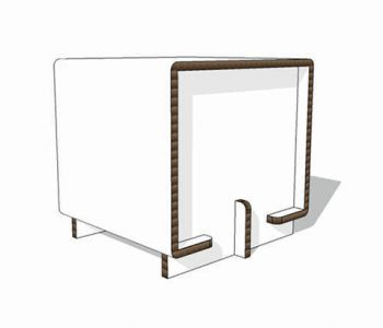 Lot de 2 Poufs en Carton